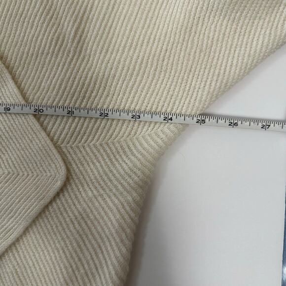 MERONA Size Medium Longer White Open Knit Cardigan - Picture 8 of 9